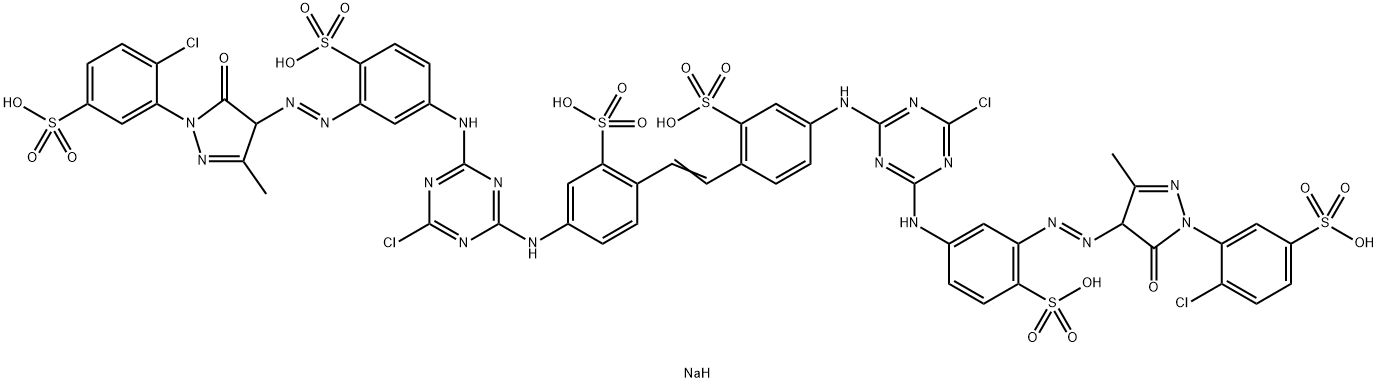 2,2'-(1,2-联二亚甲基)二[5-[[4-氯-6-[[3-[[1-(2-氯-5-磺苯基)-4,5-二氢-3-甲基-5-氧-1H-吡唑-4-基]偶氮]-4-磺苯基]氨基]-1,3,5-三嗪-2-基]氨基]苯磺酸六钠