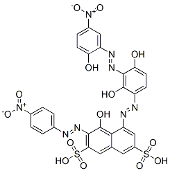5-[[2,4-dihydroxy-3-[(2-hydroxy-5-nitrophenyl)azo]phenyl]azo]-4-hydroxy-3-[(4-nitrophenyl)azo]naphthalene-2,7-disulphonic acid