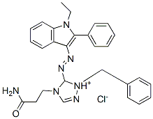 4-(3-amino-3-oxopropyl)-5-[(1-ethyl-2-phenyl-1H-indol-3-yl)azo]-1-(phenylmethyl)-1H-1,2,4-triazolium chloride