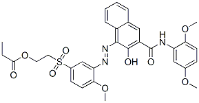 N-(2,5-dimethoxyphenyl)-3-hydroxy-4-[[2-methoxy-5-[[2-(1-oxopropoxy)ethyl]sulphonyl]phenyl]azo]naphthalene-2-carboxamide