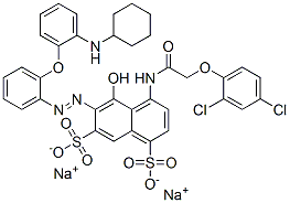 disodium 6-[[2-[2-(cyclohexylamino)phenoxy]phenyl]azo]-4-[[(2,4-dichlorophenoxy)acetyl]amino]-5-hydroxynaphthalene-1,7-disulphonate