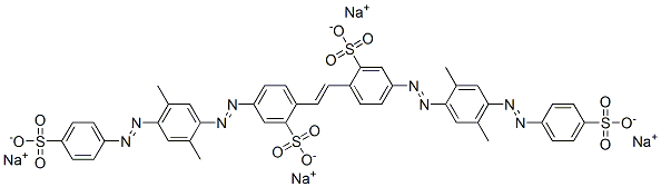 tetrasodium 4,4'-bis[[2,5-dimethyl-4-[(4-sulphonatophenyl)azo]phenyl]azo]stilbene-2,2'-disulphonate