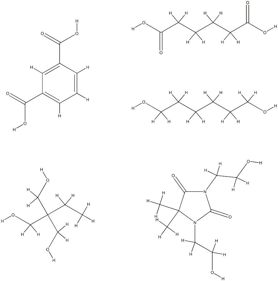 1,3-Benzenedicarboxylic acid, polymer with 1,3-bis(2-hydroxyethyl)-5,5-dimethyl-2,4-imidazolidinedione, 2-ethyl-2-(hydroxymethyl)-1,3-propanediol, hexanedioic acid and 1,6-hexanediol