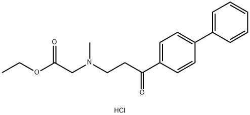 Glycine, N-(3-(1,1'-biphenyl)-4-yl-3-oxopropyl)-N-methyl-, ethyl ester, hydrochloride