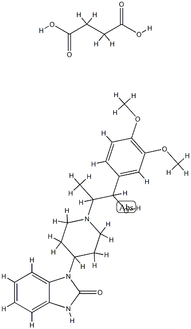 1-[1-[2-(3,4-Dimethoxyphenyl)-2-hydroxy-1-methylethyl]-4-piperidinyl]-1,3-dihydro-2H-benzimidazole-2-one/butanedioic acid,(1:x)