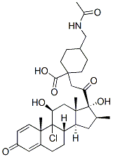 9-chloro-11beta,17-dihydroxy-16beta-methylpregna-1,4-diene-3,20-dione 21(trans)-[4-(acetamidomethyl)cyclohexane-1-carboxylate]