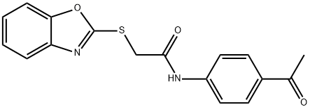 N-(4-acetylphenyl)-2-(1,3-benzoxazol-2-ylsulfanyl)acetamide