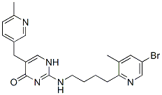 4(1H)-Pyrimidinone, 2-((4-(5-bromo-3-methyl-2-pyridinyl)butyl)amino)-5 -((6-methyl-3-pyridinyl)methyl)-
