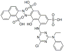 5-[[4-chloro-6-(ethylphenylamino)-1,3,5-triazin-2-yl]amino]-4-hydroxy-3-[(1-sulpho-2-naphthyl)azo]naphthalene-2,7-disulphonic acid