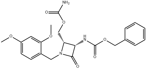N-[(3S,4S)-4-Carbamoyloxymethyl-1-(2,4-dimethoxybenzyl)-2-oxo-3-azetidinyl]carbamic acid benzyl ester