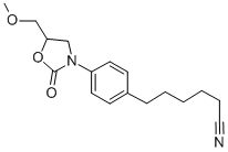 4-(5-(Methoxymethyl)-2-oxo-3-oxazolidinyl)benzenehexanenitrile