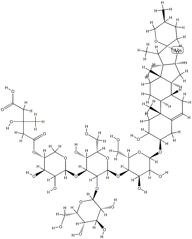 [(25R)-2α-Hydroxyspirost-5-en-3β-yl]4-O-[2-O-(β-D-glucopyranosyl)-3-O-[4-O-(4-carboxy-3-hydroxy-3-methylbutyryl)-β-D-xylopyranosyl]-β-D-glucopyranosyl]-β-D-galactopyranoside