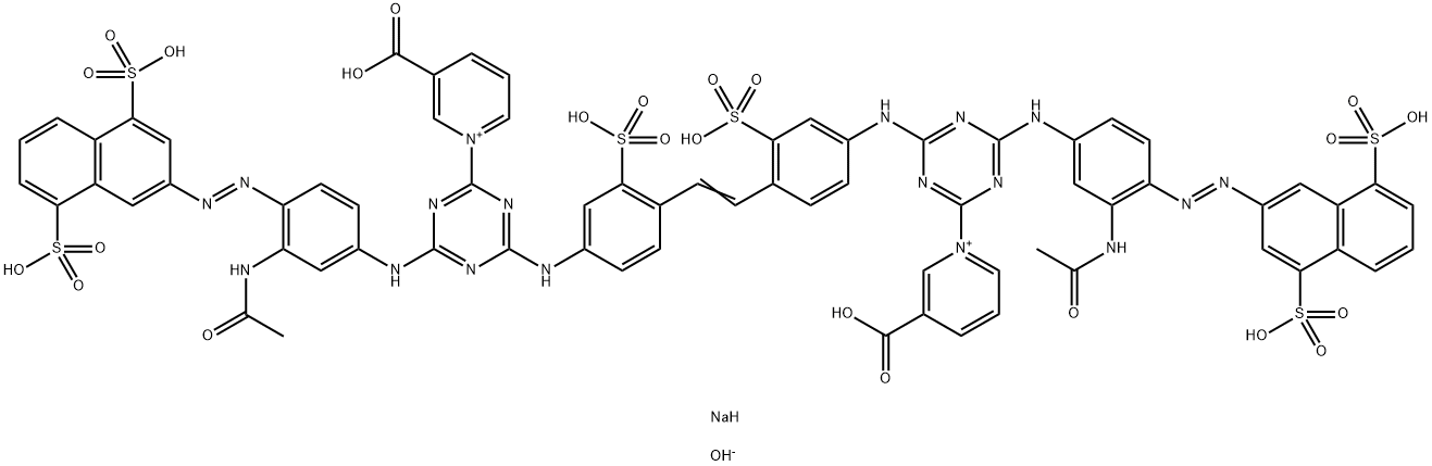 1,1'-[1,2-亚乙基[(3-磺基-4,1-亚苯基)亚氨基[6-[[3-(乙酰氨基)-4-[(4,8-二磺基-2-萘基)偶氮]苯基]氨基]-1,3,5-三嗪-4,2-二基]]]二[3-羧基吡啶翁]二氢氧化六钠盐