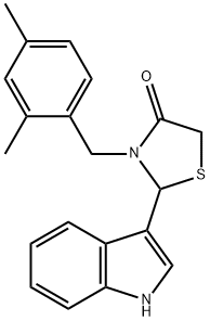 3-[(2,4-dimethylphenyl)methyl]-2-(1H-indol-3-yl)thiazolidin-4-one
