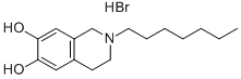 6,7-ISOQUINOLINEDIOL, 2-HEPTYL-1,2,3,4-TETRAHYDRO-, HYDROBROMIDE