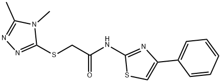 2-[(4,5-dimethyl-4H-1,2,4-triazol-3-yl)thio]-N-(4-phenyl-1,3-thiazol-2-yl)acetamide