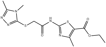 ethyl 2-({[(4,5-dimethyl-4H-1,2,4-triazol-3-yl)sulfanyl]acetyl}amino)-4-methyl-1,3-thiazole-5-carboxylate