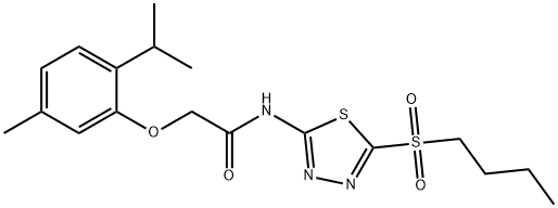 N-[5-(butylsulfonyl)-1,3,4-thiadiazol-2-yl]-2-[5-methyl-2-(propan-2-yl)phenoxy]acetamide