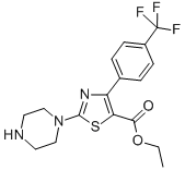 2-(1-哌嗪基)-4-[4-(三氟甲基)苯基]-5-三唑羧酸乙酯