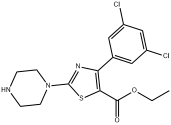 4-(3,5-二氯苯基)-2-(1-哌嗪基)-5-三唑羧酸乙酯
