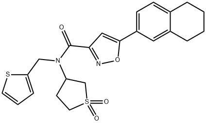 N-(1,1-dioxidotetrahydrothiophen-3-yl)-5-(5,6,7,8-tetrahydronaphthalen-2-yl)-N-(thiophen-2-ylmethyl)-1,2-oxazole-3-carboxamide