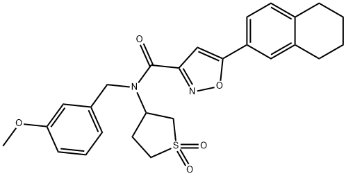 N-(1,1-dioxidotetrahydro-3-thienyl)-N-(3-methoxybenzyl)-5-(5,6,7,8-tetrahydro-2-naphthalenyl)-3-isoxazolecarboxamide