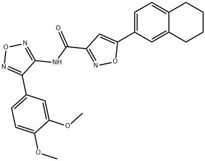 N-[4-(3,4-dimethoxyphenyl)-1,2,5-oxadiazol-3-yl]-5-(5,6,7,8-tetrahydronaphthalen-2-yl)-1,2-oxazole-3-carboxamide