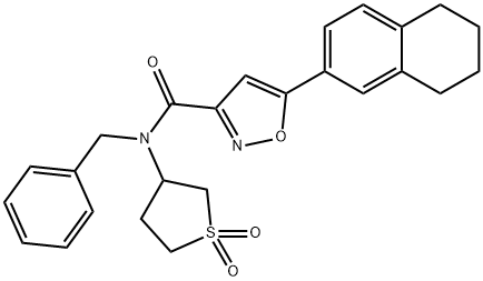 N-benzyl-N-(1,1-dioxidotetrahydrothiophen-3-yl)-5-(5,6,7,8-tetrahydronaphthalen-2-yl)-1,2-oxazole-3-carboxamide