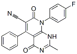 Pyrido[2,3-d]pyrimidine-6-carbonitrile,  8-(4-fluorophenyl)-1,4,7,8-tetrahydro-2-methyl-4,7-dioxo-5-phenyl-  (9CI)
