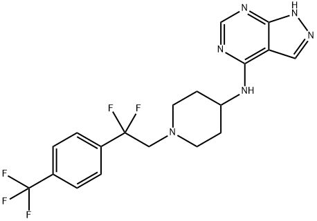 N-[1-[2,2-二氟-2-[4-(三氟甲基)苯基]乙基]-4-哌啶基]-1H-吡唑并[3,4-D]嘧啶-4-胺