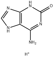 2H-Purin-2-one,  6-amino-3,7-dihydro-,  conjugate  acid  (1:2)