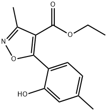 4-Isoxazolecarboxylicacid,5-(2-hydroxy-4-methylphenyl)-3-methyl-,ethylester(9CI)
