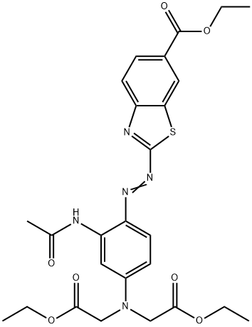 2-[2-Acetylamino-4-[bis(ethoxycarbonylmethyl)amino]phenylazo]benzothiazole-6-carboxylic acid ethyl ester