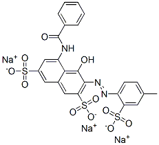 5-(Benzoylamino)-4-hydroxy-3-(4-methyl-2-sulfophenylazo)-2,7-naphthalenedisulfonic acid trisodium salt