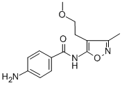 5-(p-Aminobenzamido)-4-(2-methoxyethyl)-3-methylisoxazole
