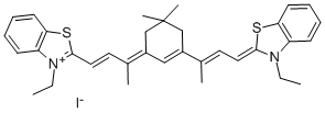 3-ETHYL-2-[(E)-3-(3-((E)-3-[3-ETHYL-1,3-BENZOTHIAZOL-2(3H)-YLIDENE]-1-METHYL-1-PROPENYL)-5,5-DIMETHYL-2-CYCLOHEXEN-1-YLIDENE)-1-BUTENYL]-1,3-BENZOTHIAZOL-3-IUM IODIDE