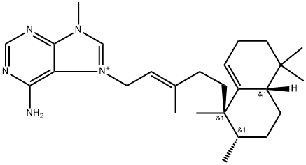 6-Amino-9-methyl-7-[(2E)-3-methyl-5-[(1R)-1,2,3,4,4aβ,5,6,7-octahydro-1,2β,5,5-tetramethylnaphthalen-1α-yl]-2-pentenyl]-7H-purin-9-ium