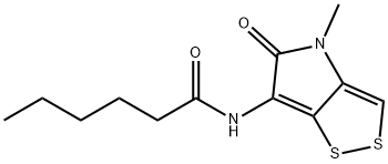 N-(4,5-Dihydro-4-methyl-5-oxo-1,2-dithiolo[4,3-b]pyrrol-6-yl)hexanamide