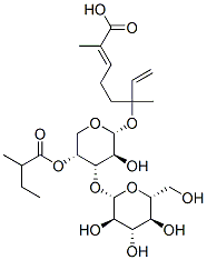 2,6-dimethyl-6-(3-O-(beta-glucopyranosyl)-4-O-(2-methylbutyroyl)alpha-arabinopyranosyloxy)-2,7-octadienoic acid
