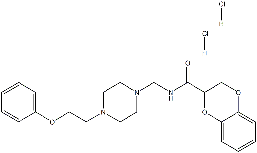 1,4-Benzodioxin-2-carboxamide, 2,3-dihydro-N-((4-(2-phenoxyethyl)-1-pi perazinyl)methyl)-, trans-