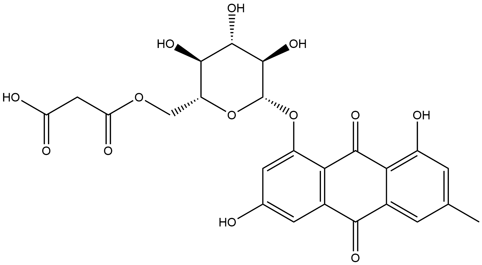 大黄素-8-O-(6′-甲基丙二酰)吡喃葡萄糖苷