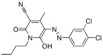 1-Butyl-3-cyano-5-(3,4-dichlorophenylazo)-6-hydroxy-4-methyl-2-pyridone