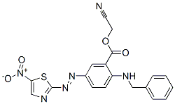 2-Benzylamino-5-(5-nitrothiazol-2-ylazo)benzoic acid cyanomethyl ester