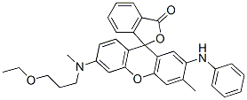 2'-Anilino-6'-[N-(3-ethoxypropyl)-N-methylamino]-3'-methylspiro[phthalide-3,9'-[9H]xanthene]
