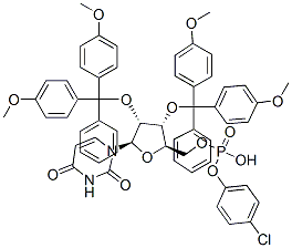 2',3'-O-bis(4,4'-dimethoxytrityl)uridine 5'-(4-chlorophenyl)phosphate
