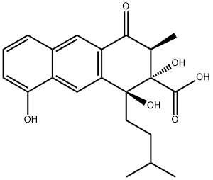 (1S,2S,3S)-1,8-dihydroxy-3-methyl-1-(3-methylbutyl)-4-oxo-2,3-dihydroa nthracene-2-carboperoxoic acid