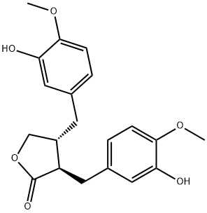 (3R,4R)-3,4-bis[(3-hydroxy-4-methoxy-phenyl)methyl]oxolan-2-one
