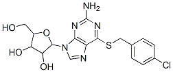 2-[2-amino-6-[(4-chlorophenyl)methylsulfanyl]purin-9-yl]-5-(hydroxymet hyl)oxolane-3,4-diol