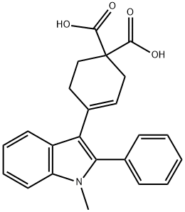 4-(1-methyl-2-phenyl-1H-indol-3-yl)-3-cyclohexene-
1,1-dicarboxylic acid