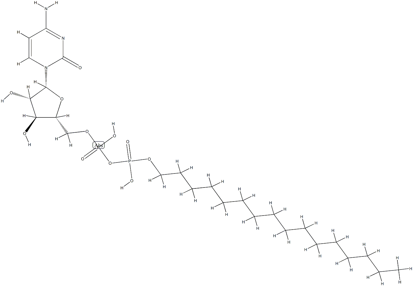 P(1)-(1-hexadecyl)-P(2)-(1-beta-arabinofuranosylcytosin-5'-yl)pyrophosphate